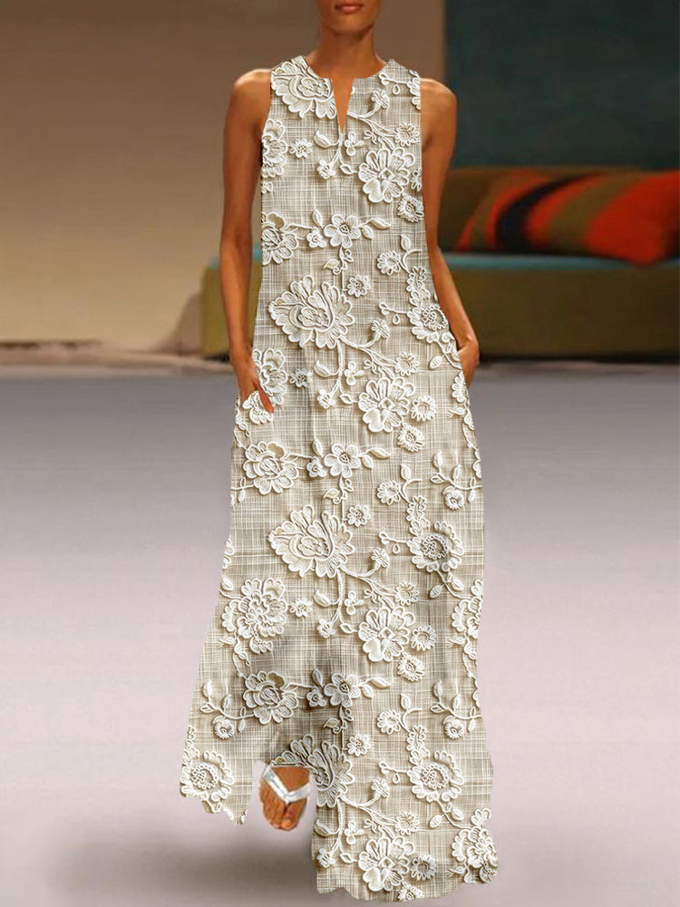 Cateline™ | Spitzenbedrucktes Kleid