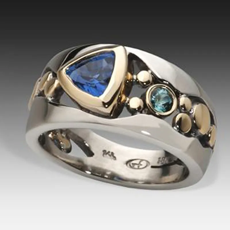 Undine | Vintage Blau Kristall Ring