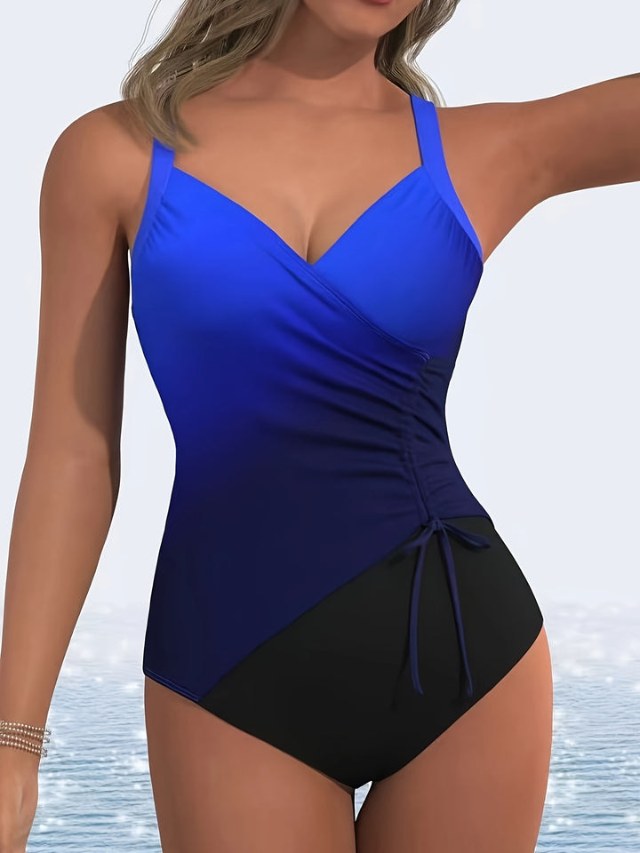 Lunessa | Badeanzug mit Bauchkontrolle Blau | Letzter Tag 80 % Rabatt!