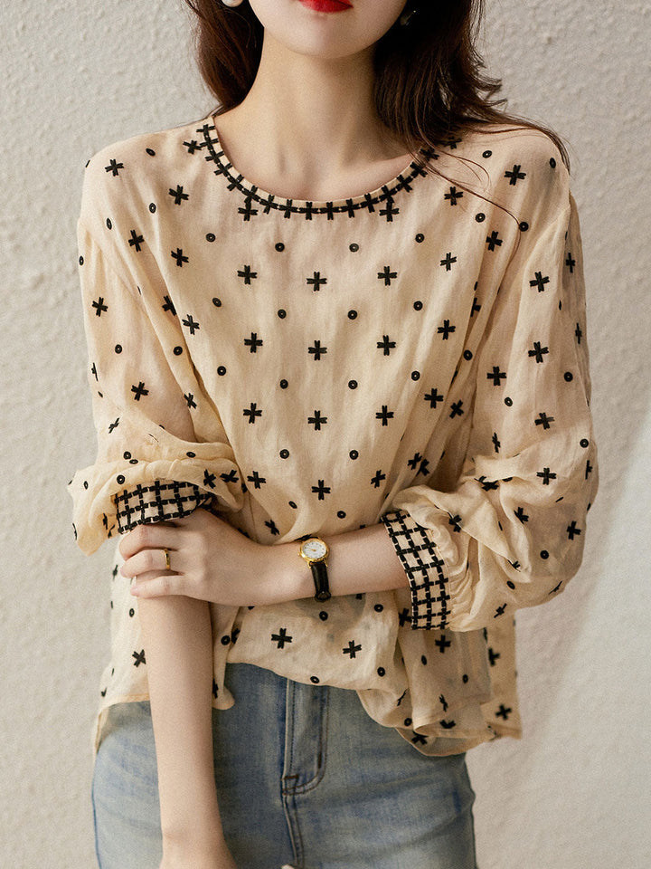 Bernadette™ | Classic Round Neck Puff Sleeve