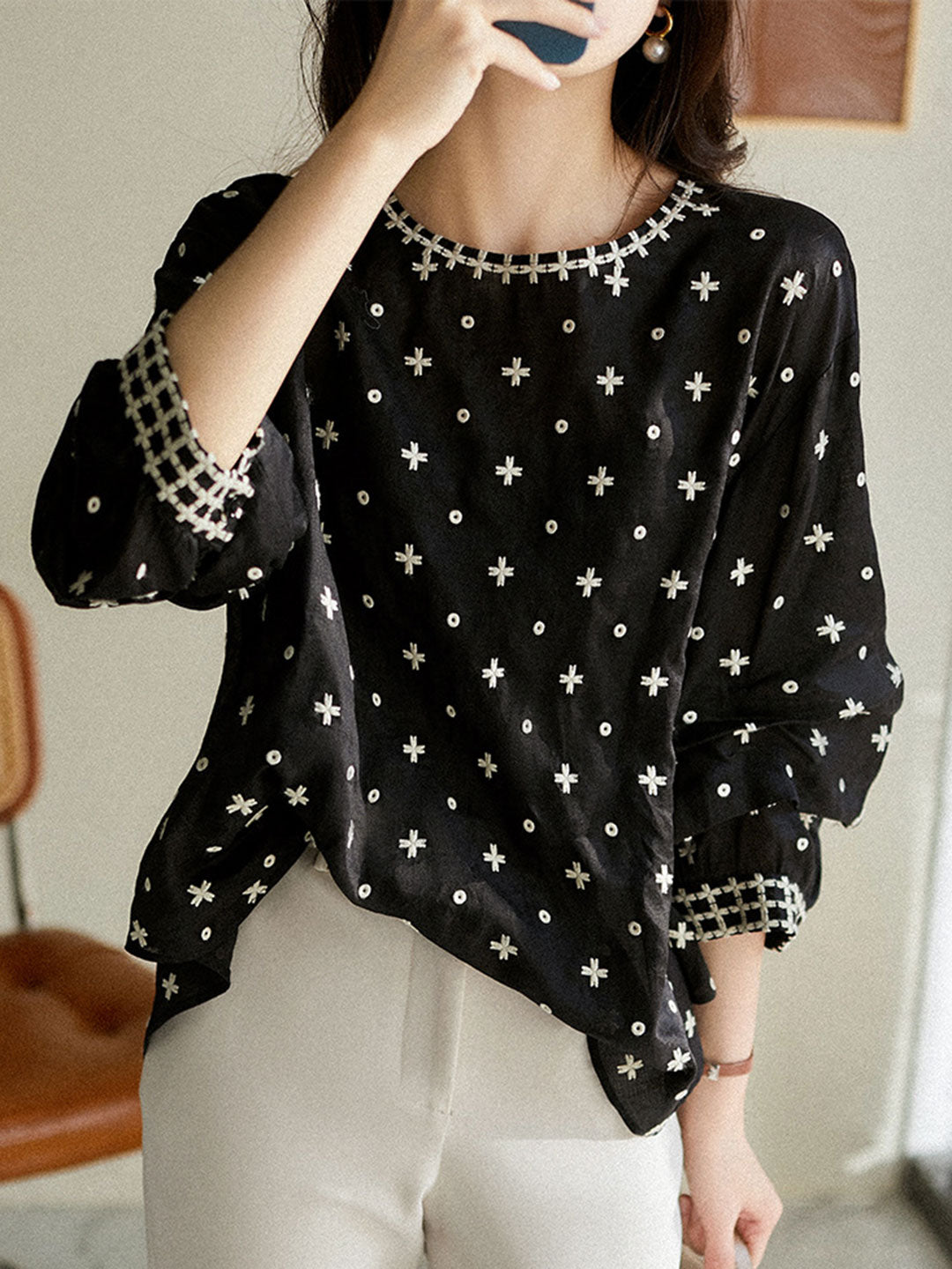 Bernadette™ | Classic Round Neck Puff Sleeve