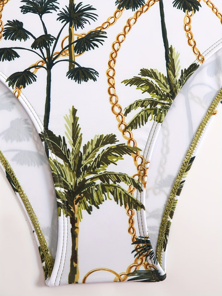 Donna™ | Tropisches Bade-Set mit Sarong & V-Ausschnitt