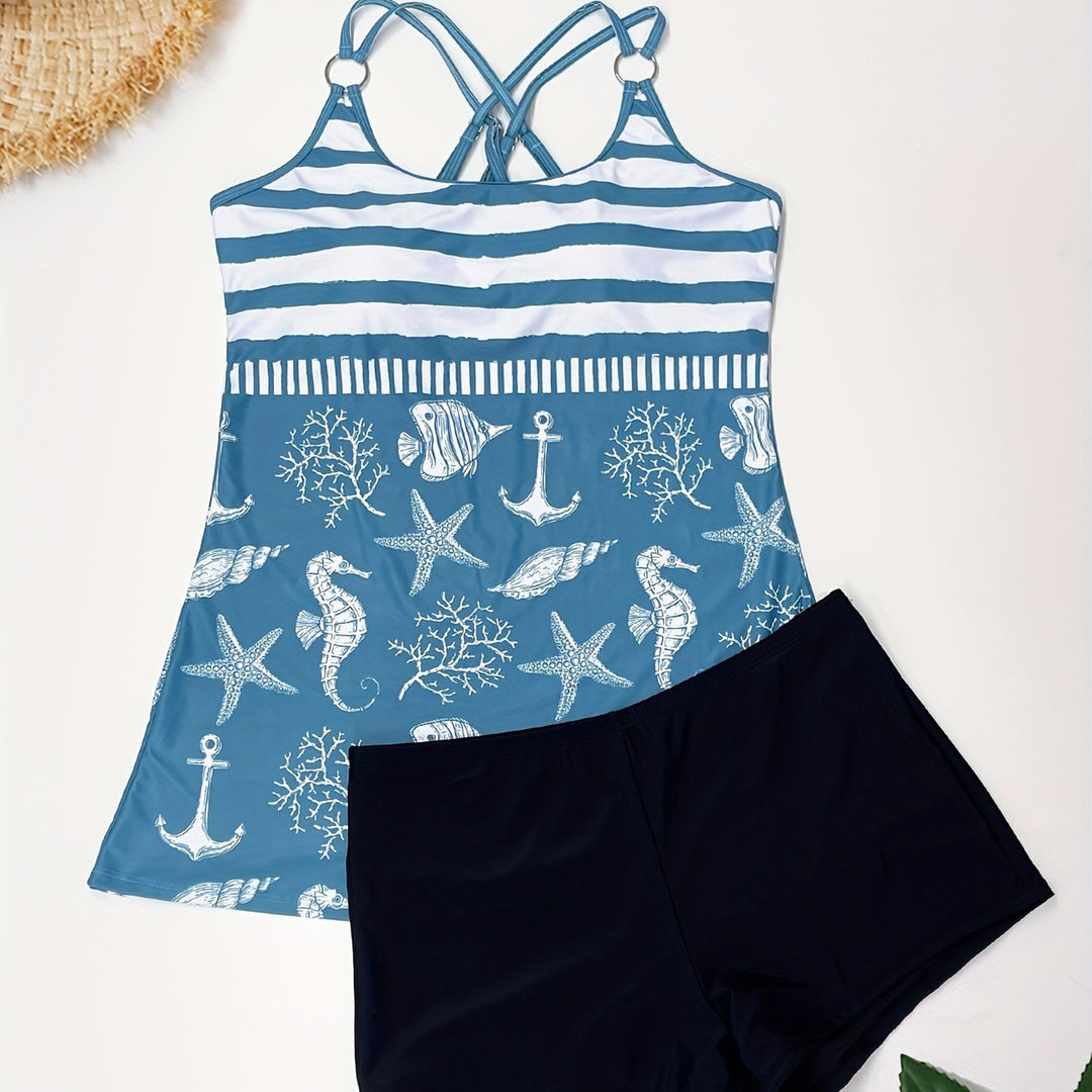 Leontina | Figurformender Tankini für selbstbewussten Look | Letzter Tag 80 % Rabatt!