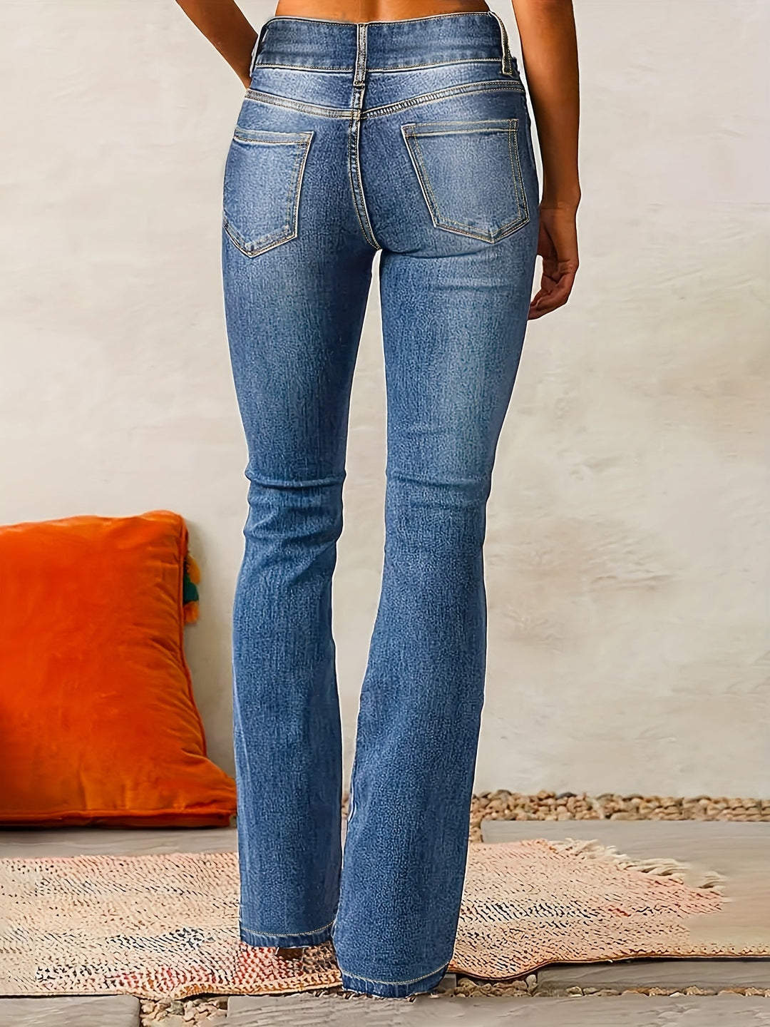 Elara™ | Hoch taillierte Skinny Jeans mit Schlag
