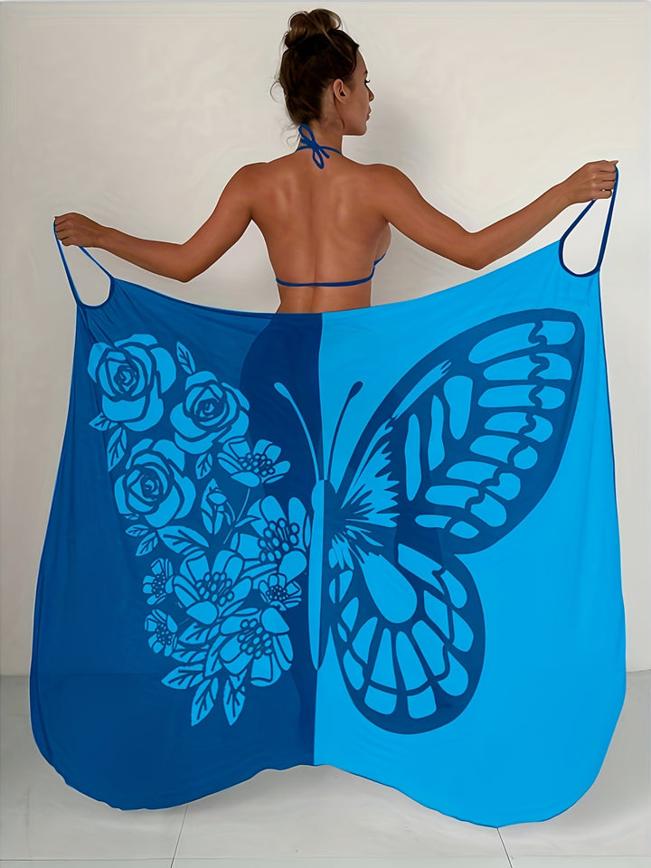 Yarah™ | Boho Strandkleid aus Mesh mit Schmetterlingsprint