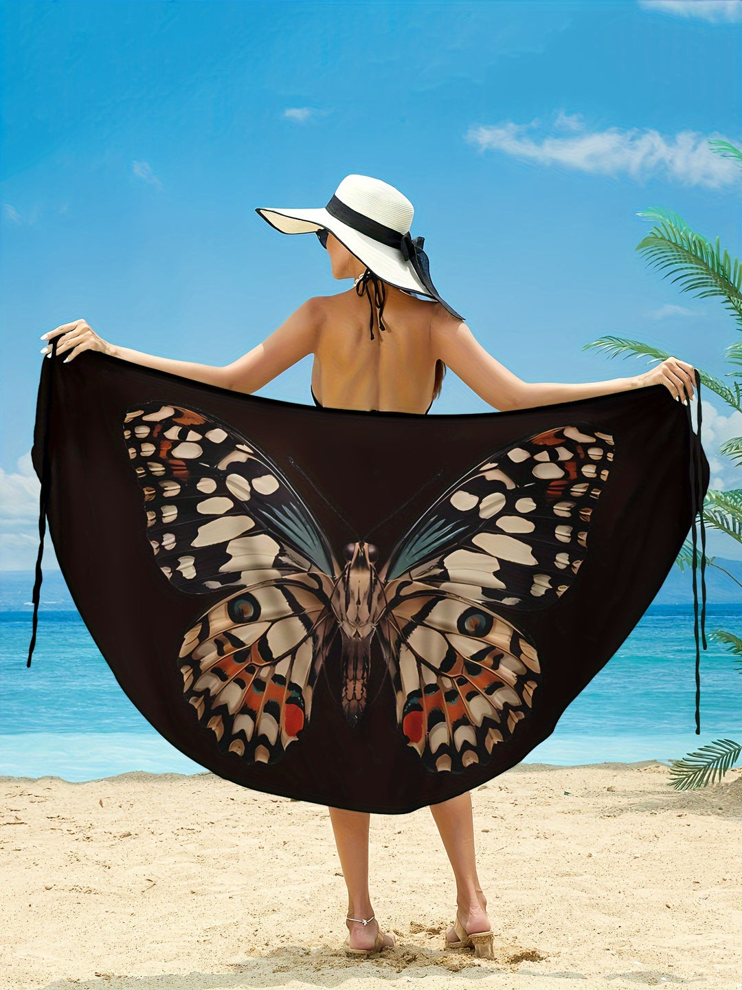 Faelyn™ | Boho-Wickelrock mit Butterfly-Print & schmeichelndem Tummy-Sitz