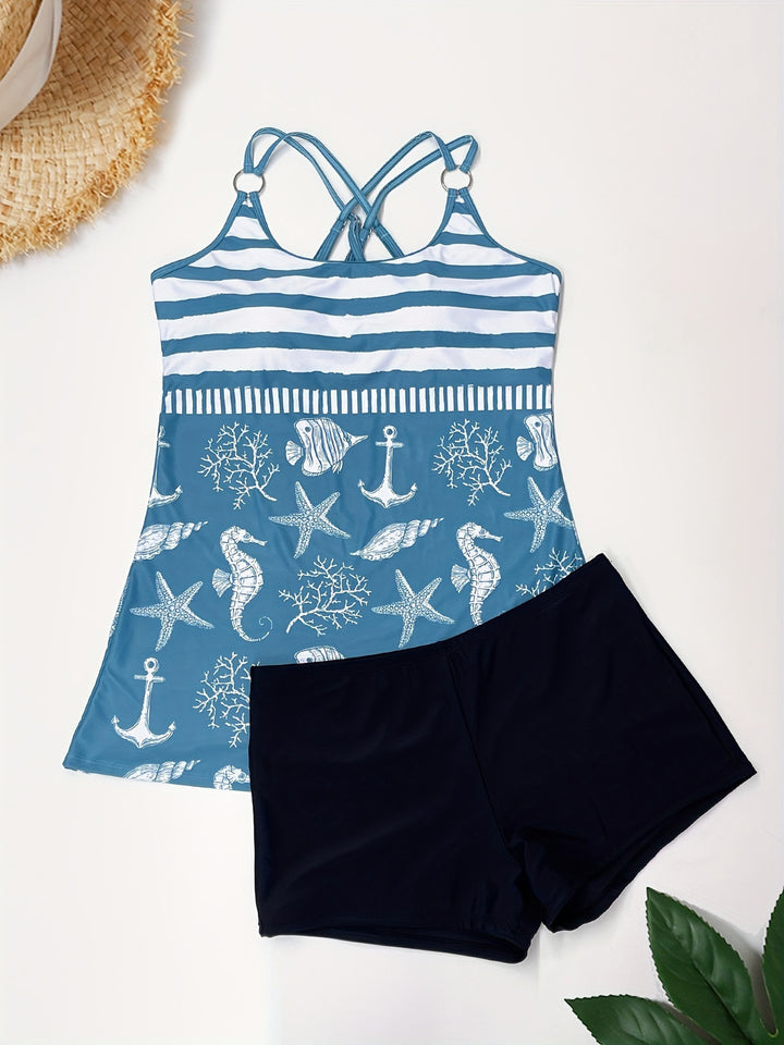 Leontina | Figurformender Tankini für selbstbewussten Look | Letzter Tag 80 % Rabatt!