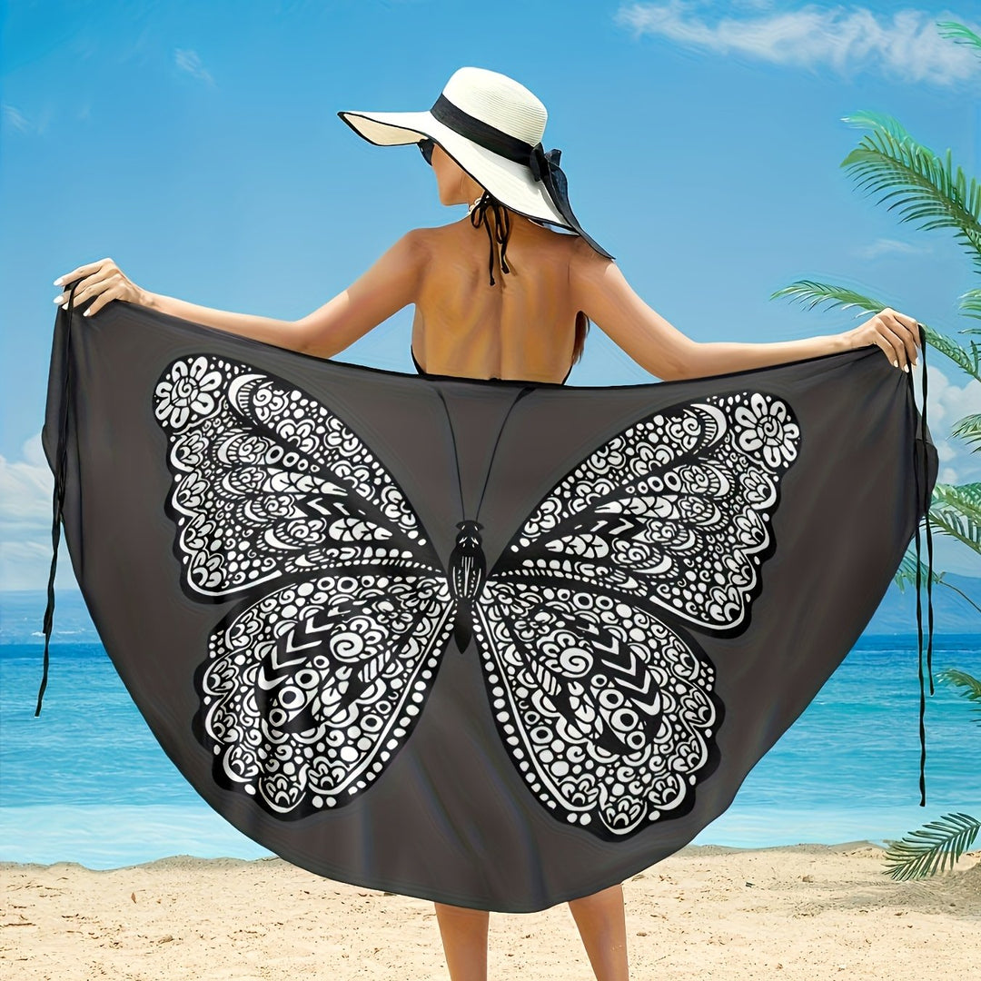 Faelyn™ | Boho-Wickelrock mit Butterfly-Print & schmeichelndem Tummy-Sitz