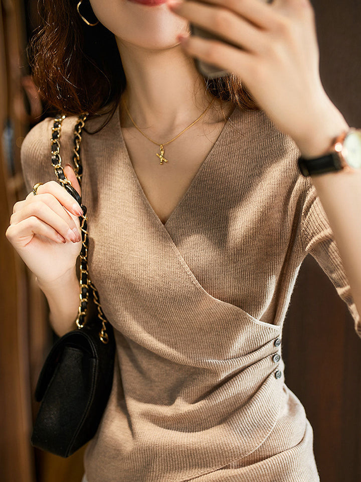 Arden™ | Soft Knitted V-Neck Top