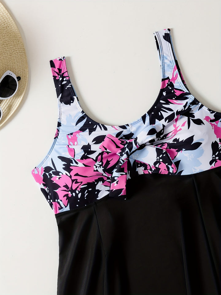 Isalde | Elegantes Bauchweg-Tankini mit Schleife | Letzter Tag 80 % Rabatt!