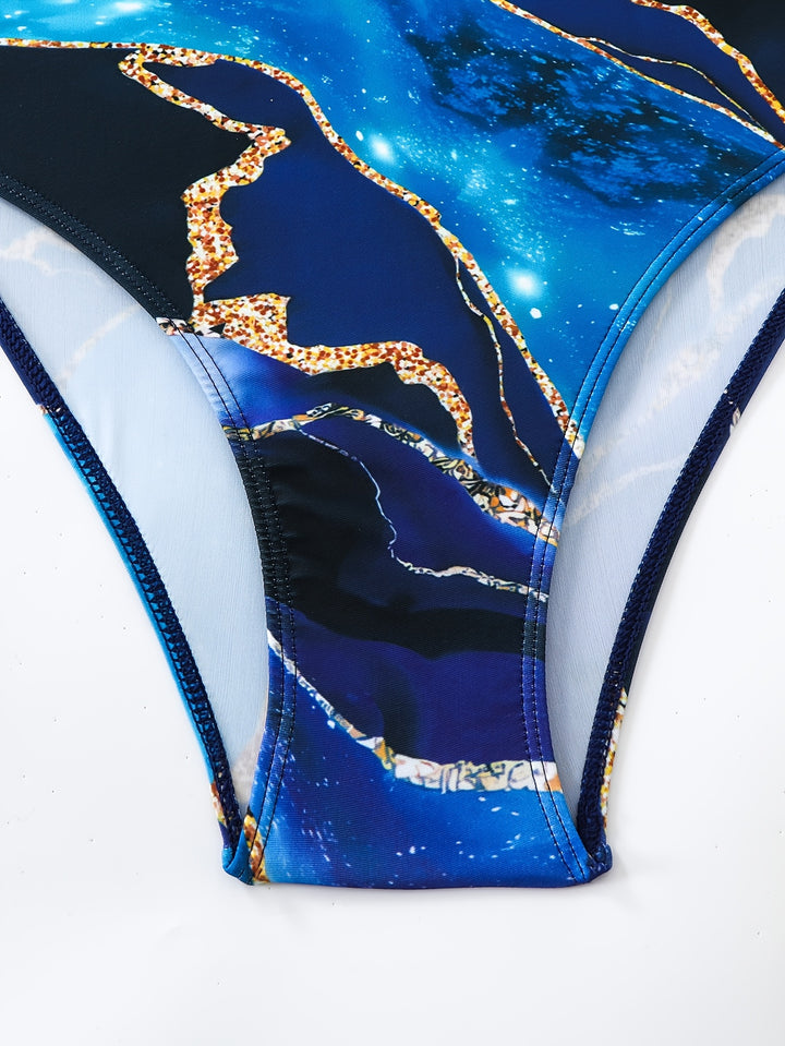 Yzandria™ | Schulterfreies Zweiteiler Set mit Batik Print
