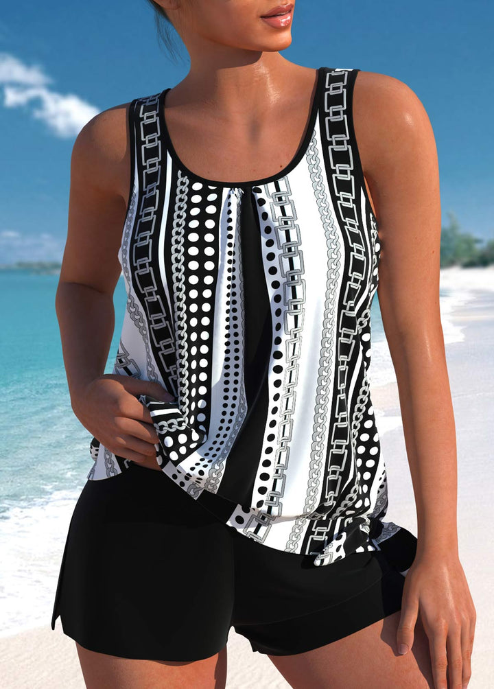 Ari | Schicker asymmetrischer High-Waist-Tankini | Letzter Tag 80 % Rabatt!