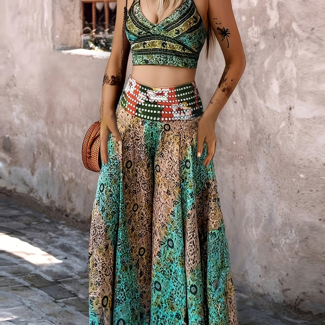 Amaya™ | Zweiteiler mit Bauchbedeckung & Tribal-Print