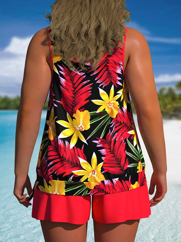Almaria | Figurformender Blumen-Tankini | Letzter Tag 80 % Rabatt!