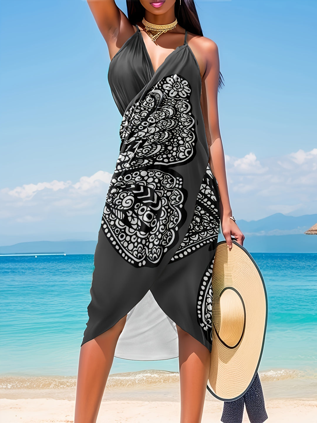 Havenly™ | Figurfreundlicher Beachrock mit Butterfly-Print
