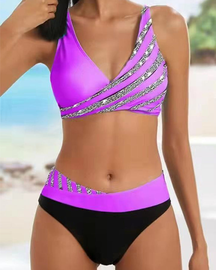 Branwen | Bedruckter Bikini in Warmen Farbtönen