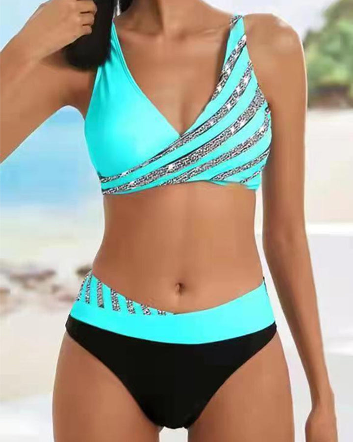 Branwen | Bedruckter Bikini in Warmen Farbtönen