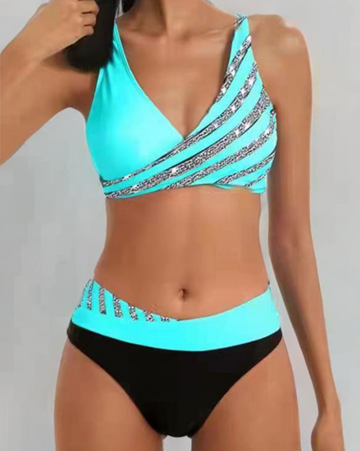Branwen | Bedruckter Bikini in Warmen Farbtönen