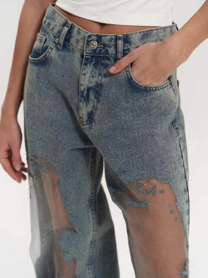 Luna Weiße Transparente Jeans