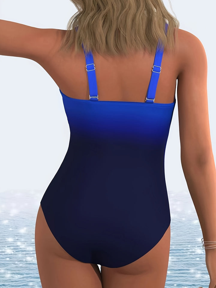 Lunessa | Badeanzug mit Bauchkontrolle Blau | Letzter Tag 80 % Rabatt!