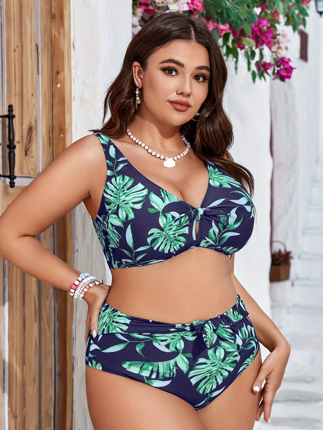 Zahra | Bauchfreundlicher V‑Neck Bikini | Letzter Tag 80 % Rabatt!
