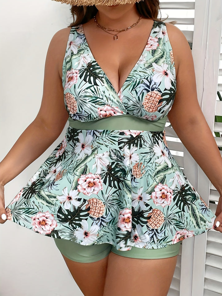 Ledia | Figurschmeichelnder Tankini mit Bauchcover | Letzter Tag 80 % Rabatt!