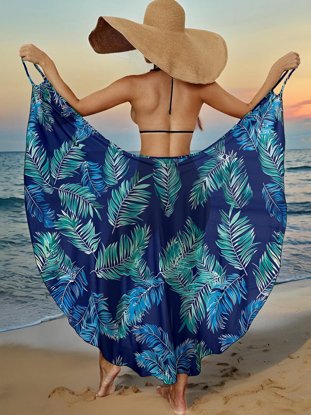 Leni™ | Leichter Wickelrock mit Bauchbedeckung & Tropenprint