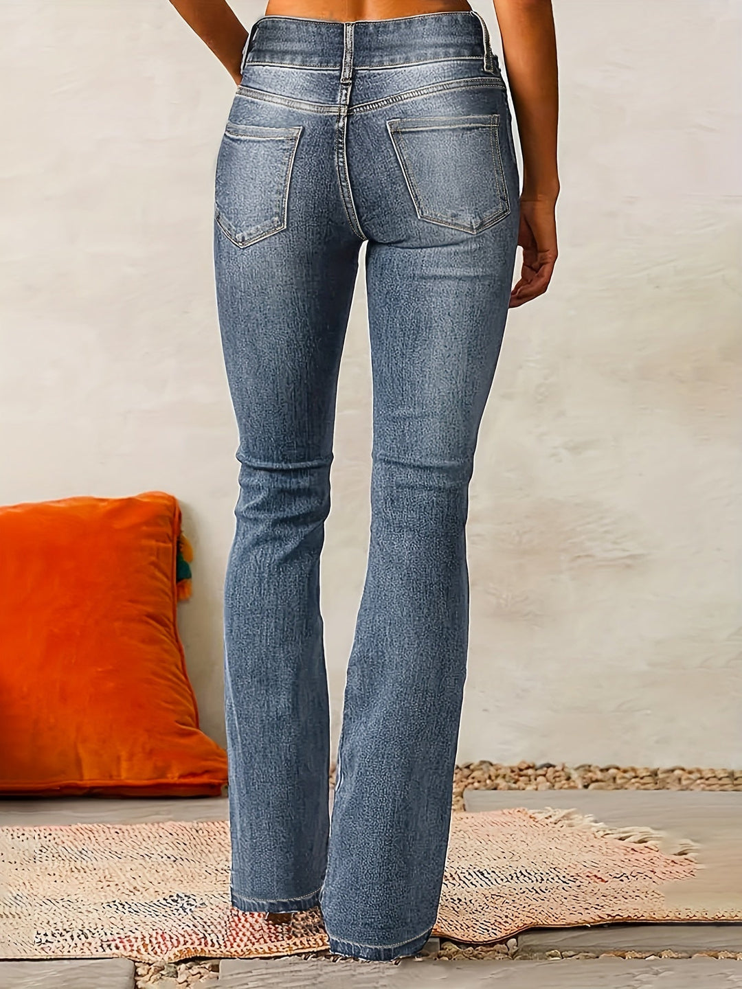 Elara™ | Hoch taillierte Skinny Jeans mit Schlag