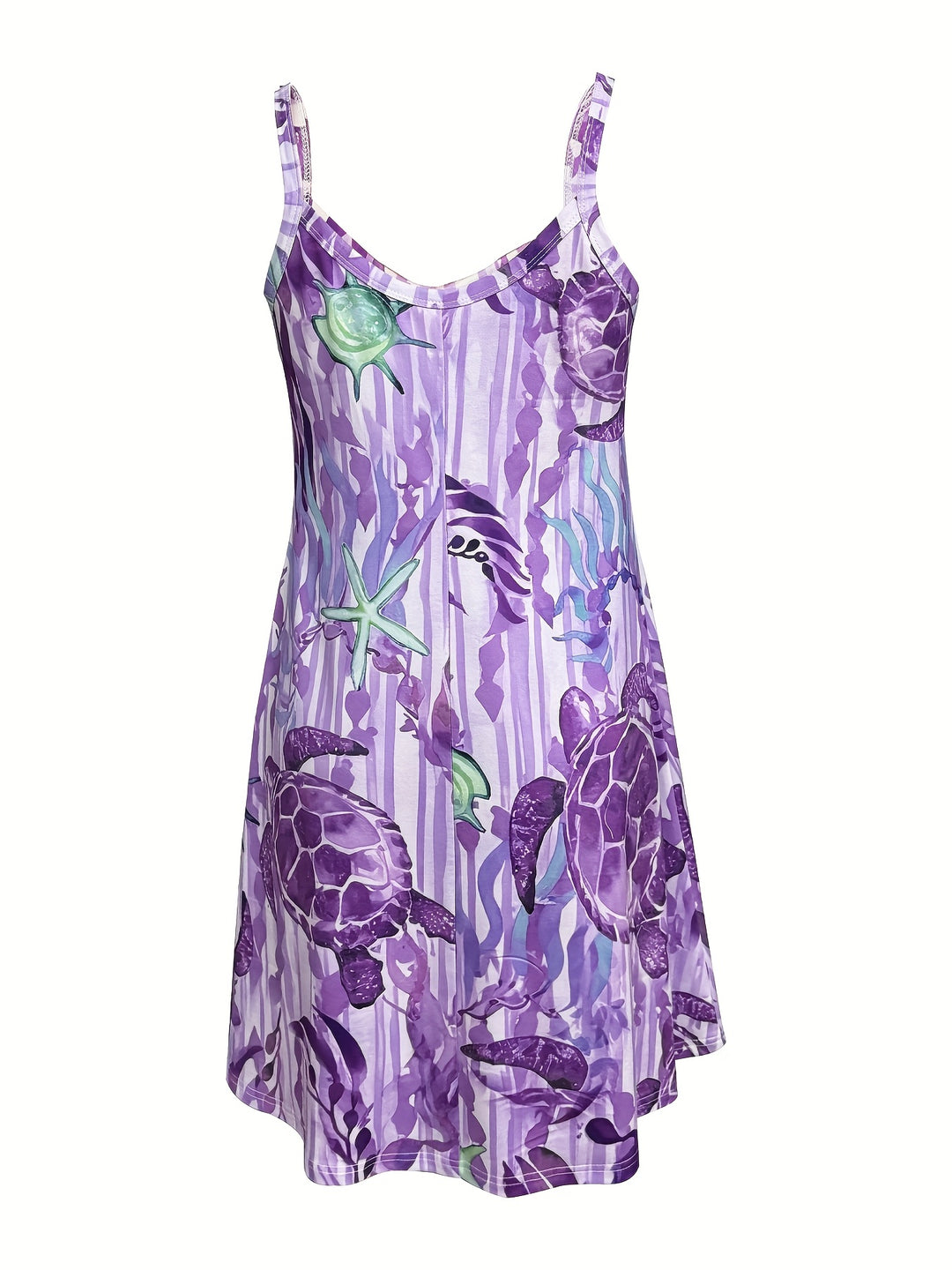 Avelora | Strandkleid mit Turtle‑Print