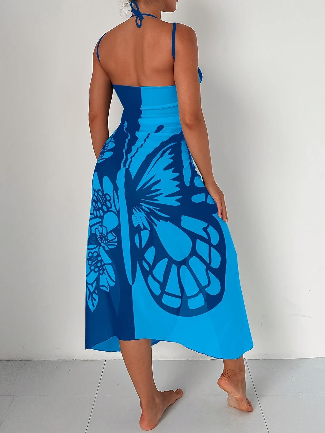 Yarah™ | Boho Strandkleid aus Mesh mit Schmetterlingsprint