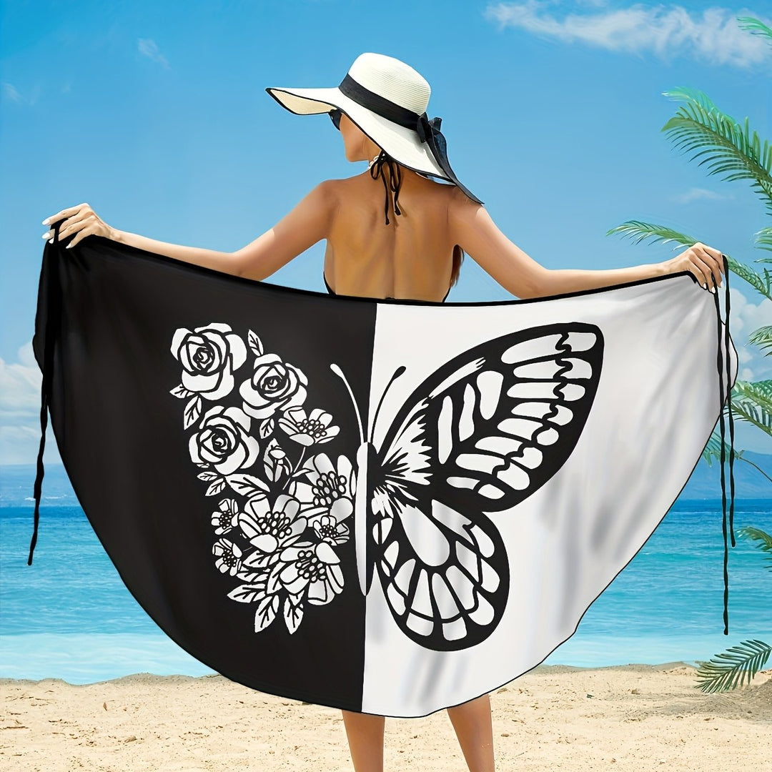 Faelyn™ | Boho-Wickelrock mit Butterfly-Print & schmeichelndem Tummy-Sitz