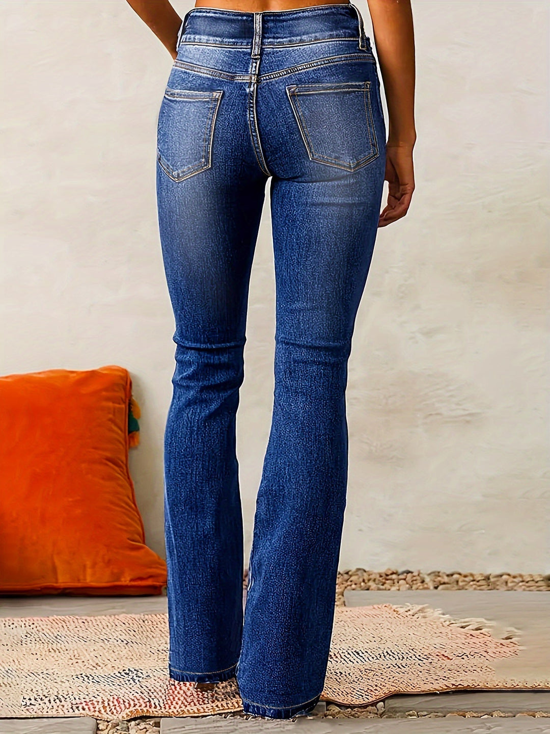 Elara™ | Hoch taillierte Skinny Jeans mit Schlag