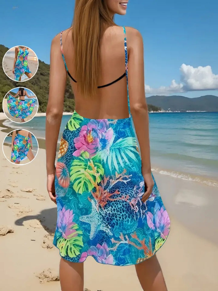 Novyelle | Tropisches Strand‑Cover‑Up mit Einteiler