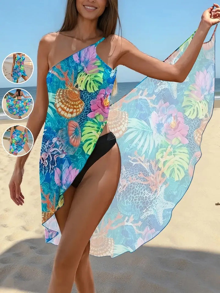 Novyelle | Tropisches Strand‑Cover‑Up mit Einteiler